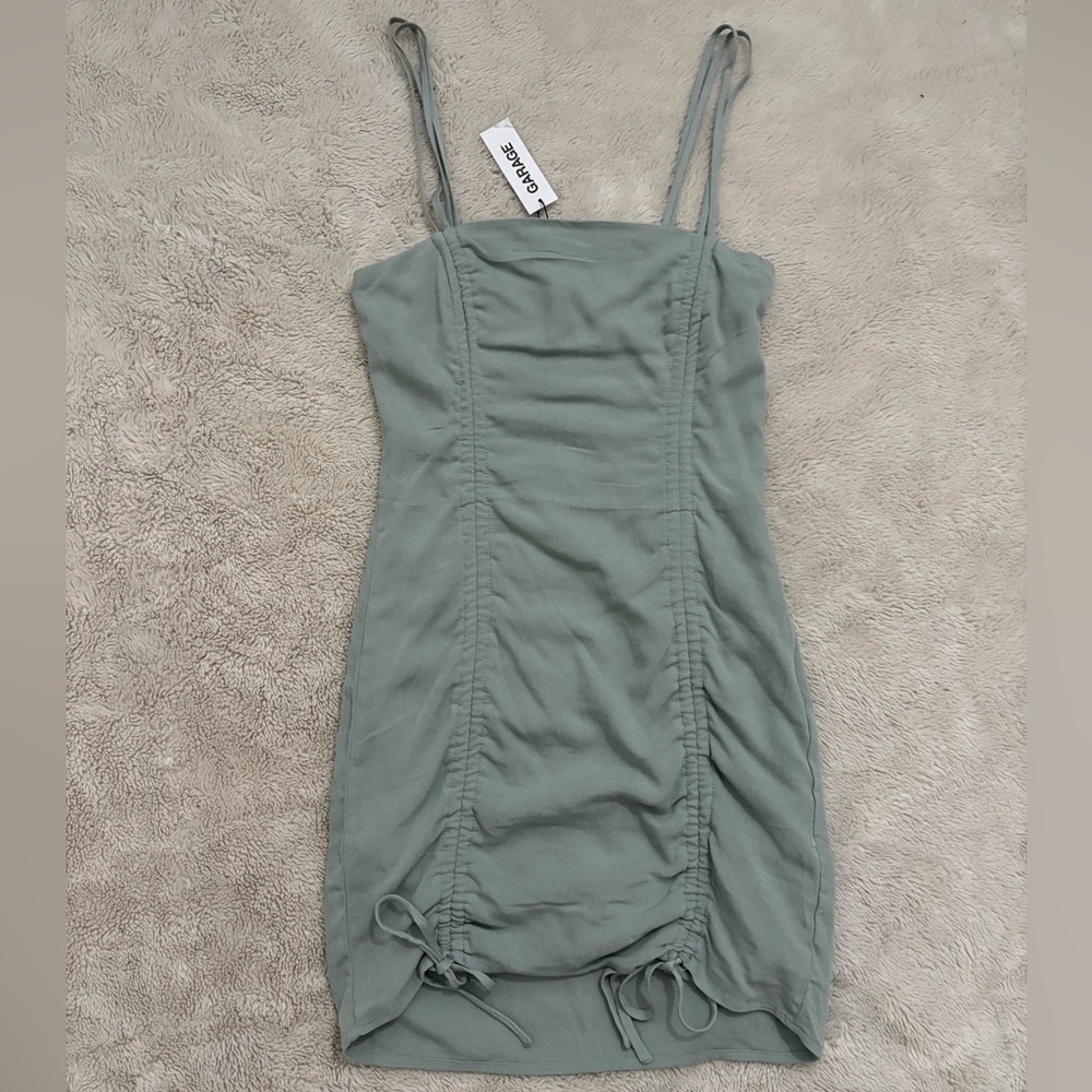Garage Ruched Bodycon Dress (Brand new)